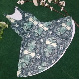 Black Milk Clothing Money Skater Dress